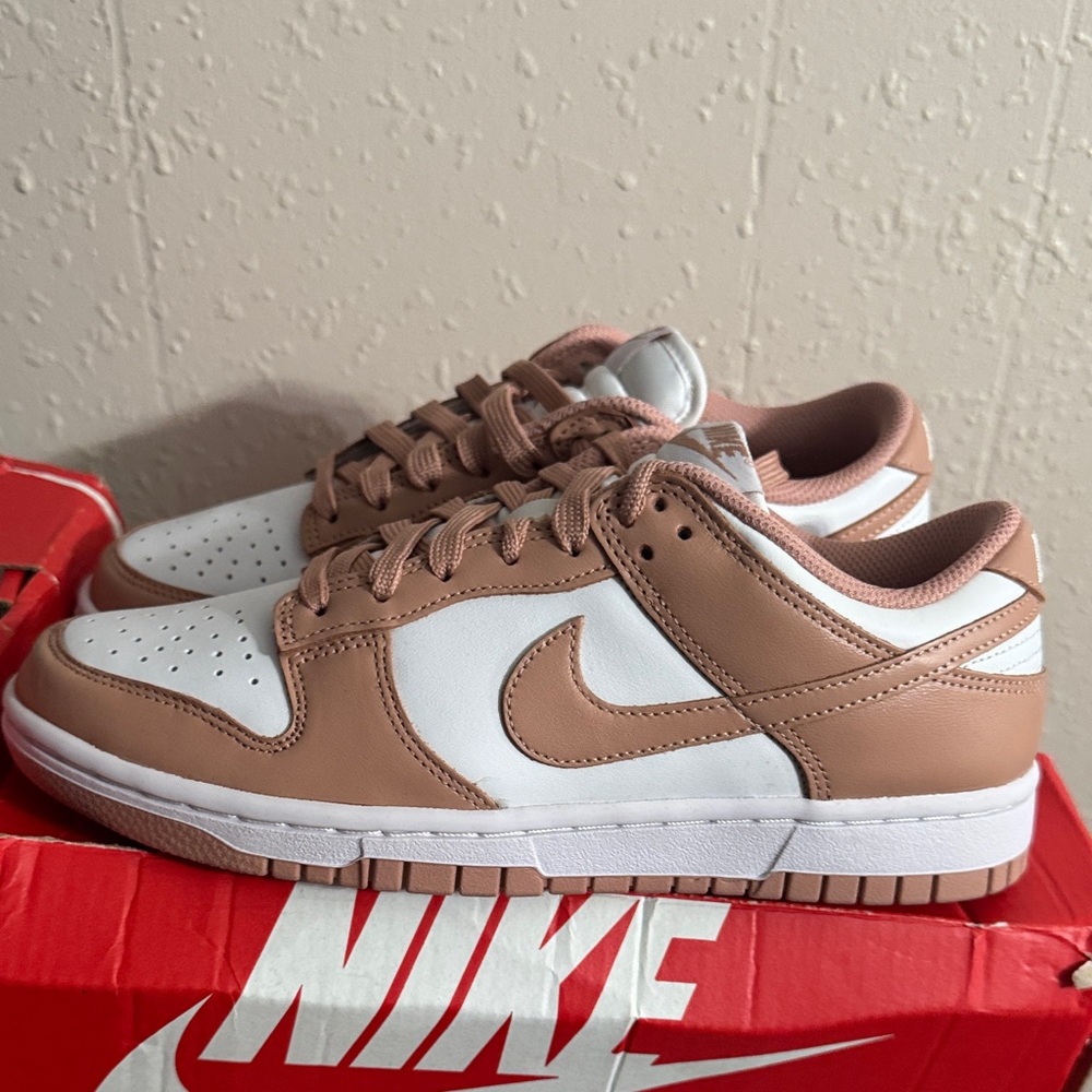 Nike White DUNK Low-Top Sneakers - Picture 4 of 9